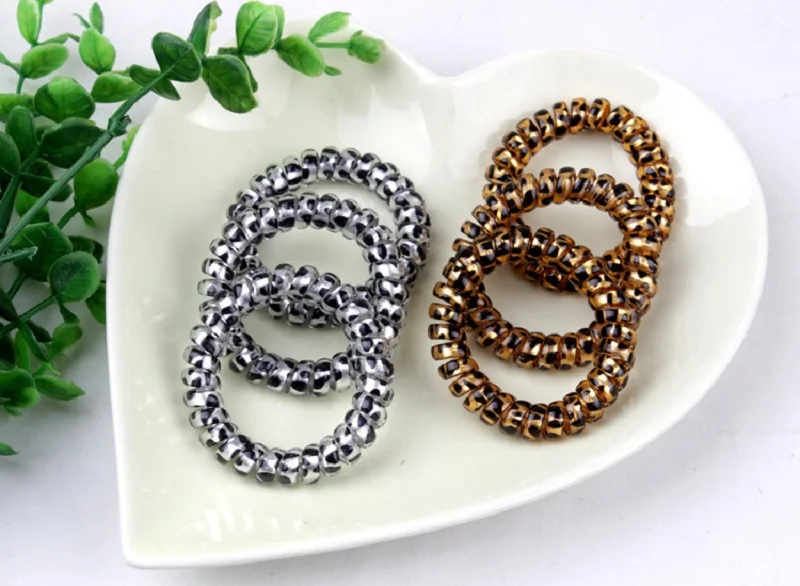 Резинка для волос эластичная веревка телефонная проволока весенний дизайн