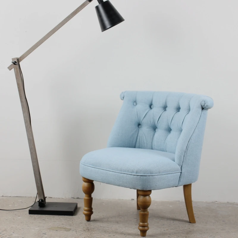Луи Мода обеденные стулья скандинавский маленький диван балкон Досуг Американский роскошный ins ткань стул ленивый человек назад Тигр один - Цвет: S6