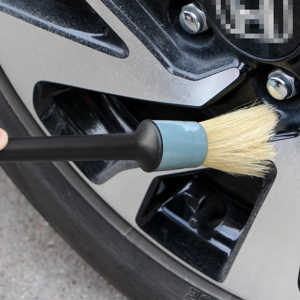 

5PCS Plastic Handle Car Brushes For Interior Detailing Dashboard Rims Wheel Air-Conditioning Engine Car Wash Cleaning Accessory