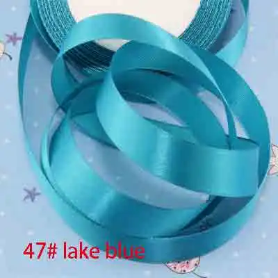 47 lake blue 25 ярдов/партия, 2 см, корсажная лента, атласная, для шитья, для рукоделия, ленты, сделай сам, для свадьбы, машины, узел, украшение невесты - Цвет: 47 lake blue