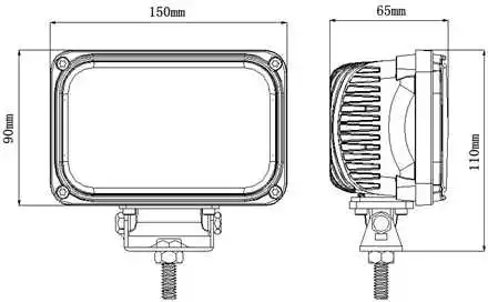 Светодиодная противотуманная фара для внедорожника мотоцикла грузовика 2 шт. 4