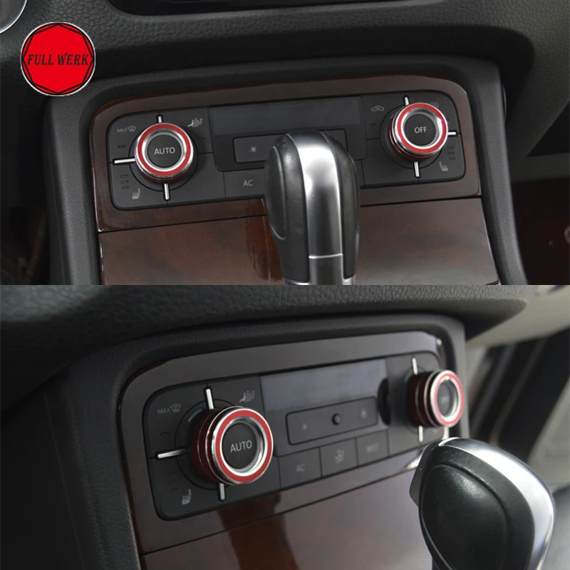 Ручка автомобильного кондиционера из алюминиевого сплава 2 шт. для VW Volkswagen Touareg 2011