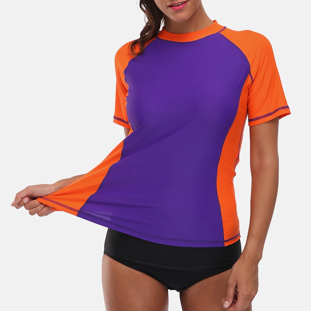 Женские рубашки с коротким рукавом Anfilia Rashguard одежда для плавания топ серфинга