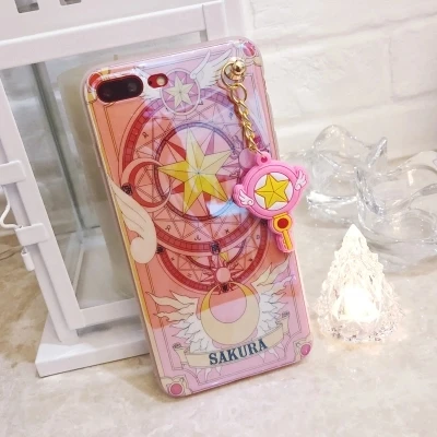 Чехлы для iPhone 8 7 plus 6 6S силикагель Сейлор Мун прекрасный кулон мультяшный корпус