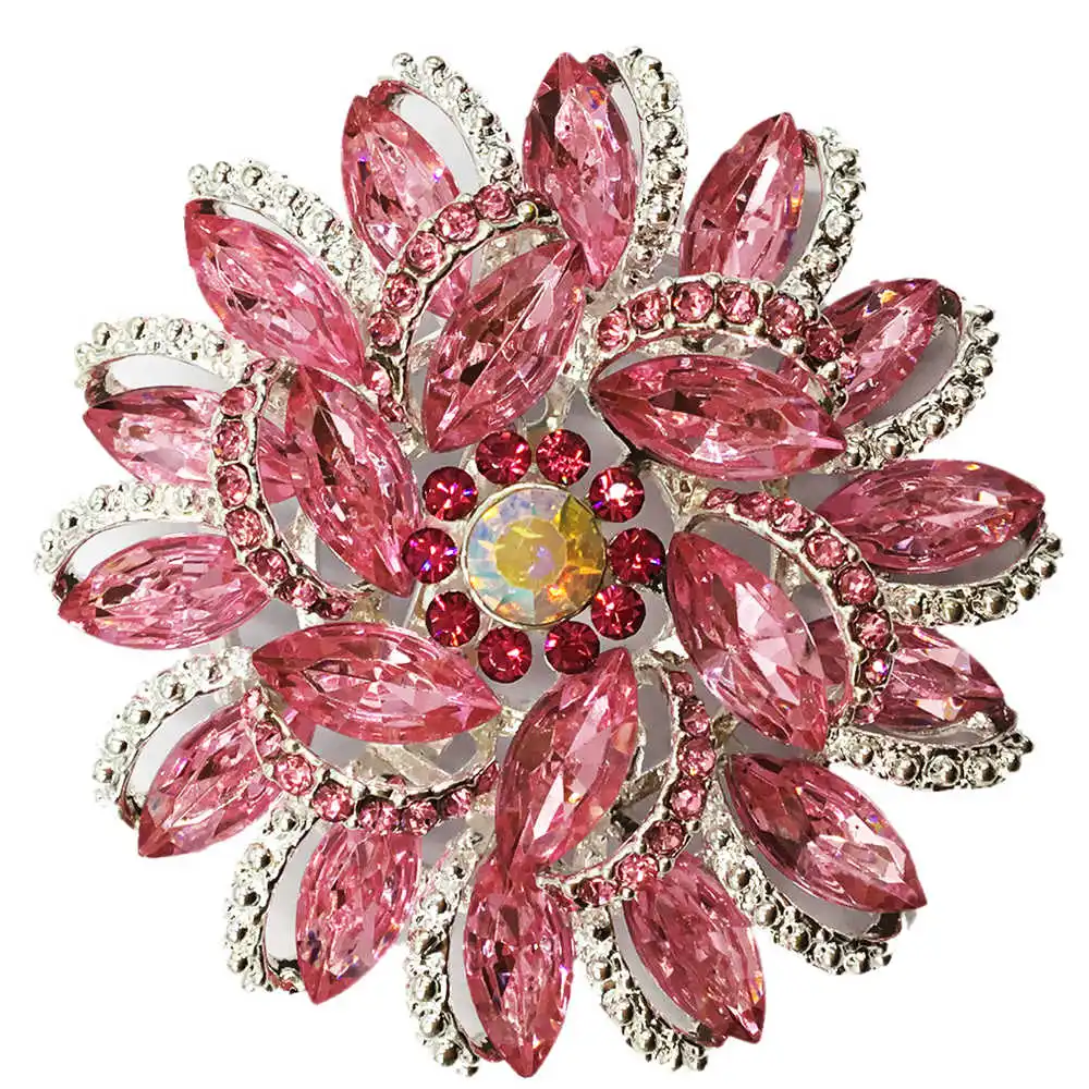 

Light Pink 6.3cm Flower Brooches Wholesale Fashion Bridal Wedding Boutonniere Holding Flower Accessories BA012