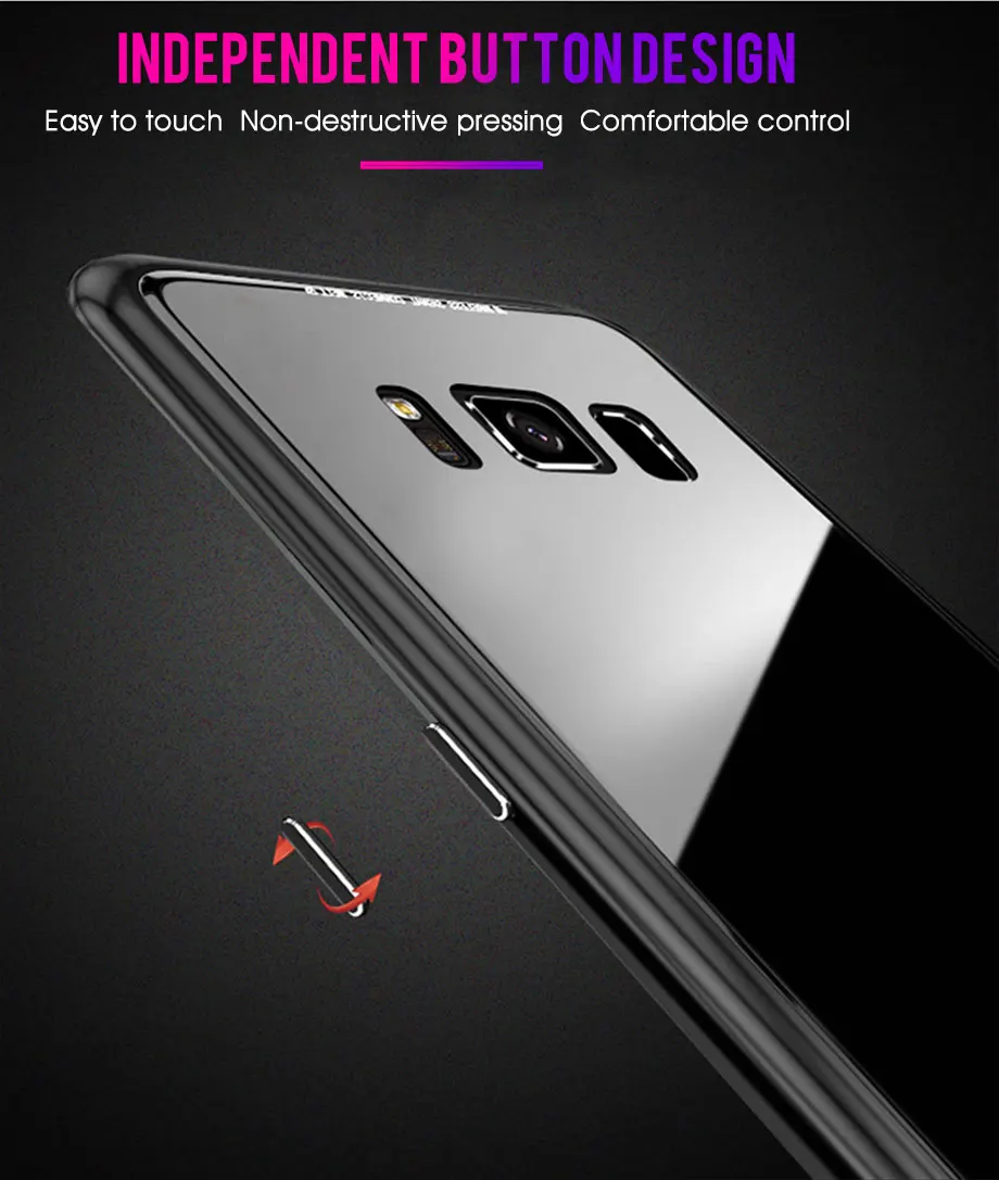 360 металлический магнитный чехол с полным покрытием для samsung Galaxy S9 S8 Plus S10 Plus S10 E Note 8 9 A50, чехол-накладка из закаленного стекла