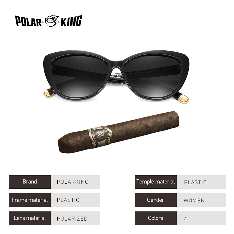 Ретро Классические Солнцезащитные Очки Поляризованные Женщины POLARKING Марка Женские Солнечные Очки Для Женщин Мода Oculos Дизайнерские Оттенки