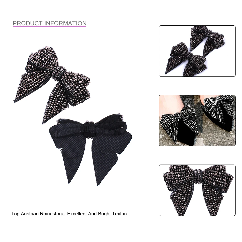 QOOKOO I корейский стиль шелк обувь с бантами клип Пряжка аксессуары ручной работы