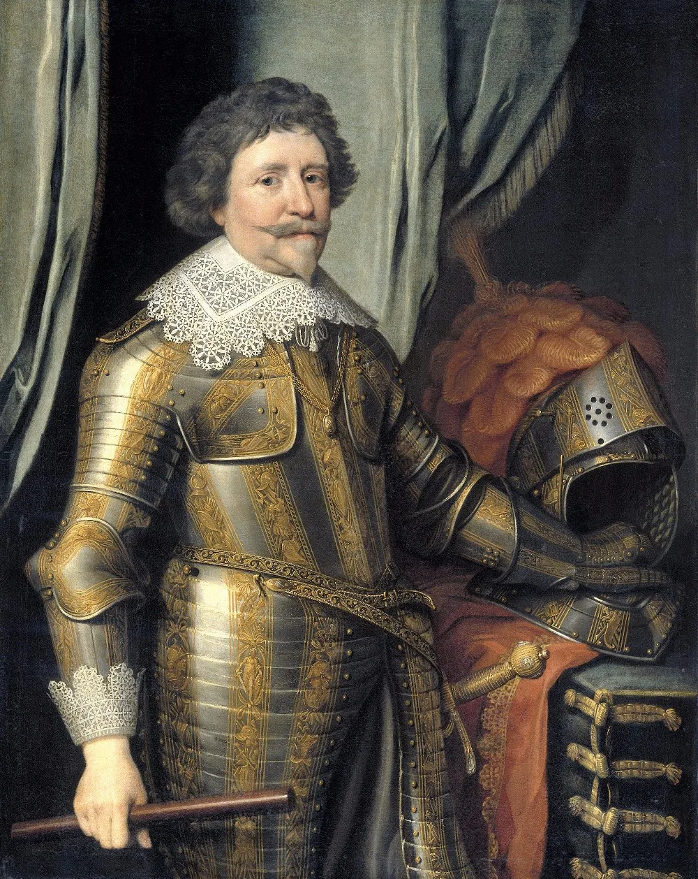 

32" large # TOP ART # Holland Netherlands stadtholder Frederick Henry portrait print oil painting on canvas- good quality