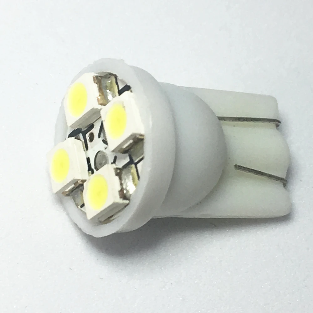 Светодиодсветодиодный лампа T10 194 W5W 4 светодиодный 3020 smd белая для чтения лампы