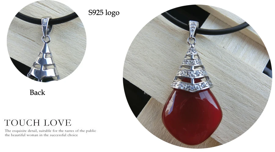 Women's Pendant 100% Real 925 Sterling Silver Jewelry With AAA Grade Agate Stone | Украшения и аксессуары
