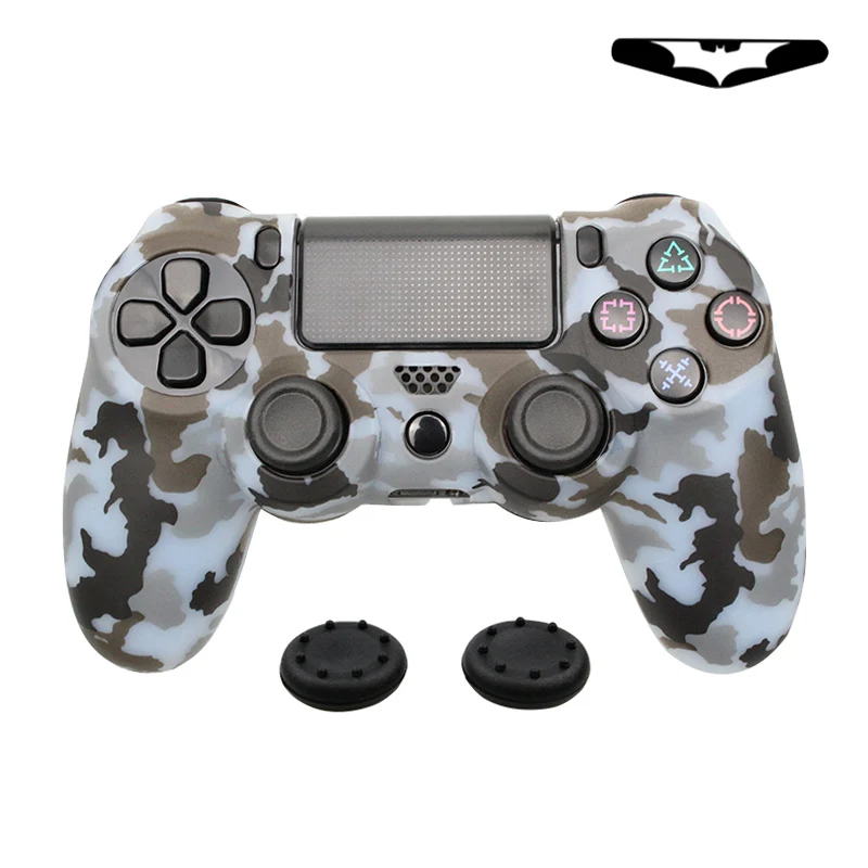 Камуфляжный силиконовый гелевый защитный чехол для PS4 контроллер ручки чехол для Playstation 4 Pro/тонкий прочный джойстик - Цвет: 4