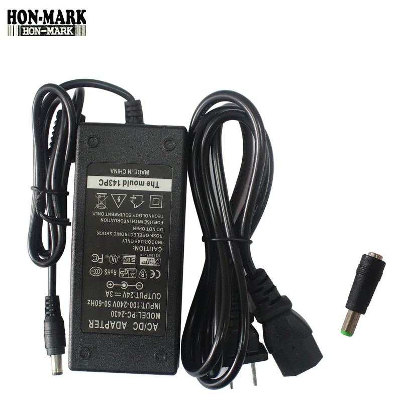HOW-MARK AC адаптер питания зарядное устройство для Zebra ZP550 GX420d GK420d принтер 24V 3A |