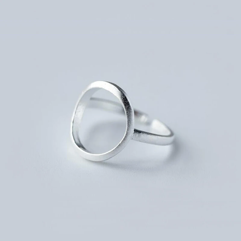 1 шт. натуральный серебристый цвет регулируемый геометрическое кольцо дуговые