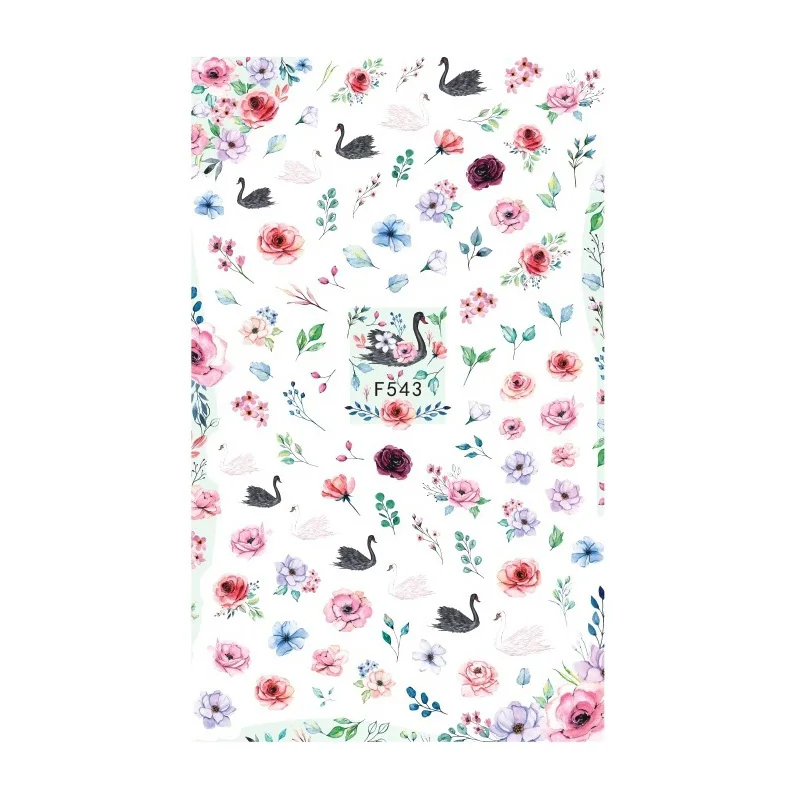 Горячее предложение 1 лист стикер для дизайна ногтей Цветочный узор маникюр