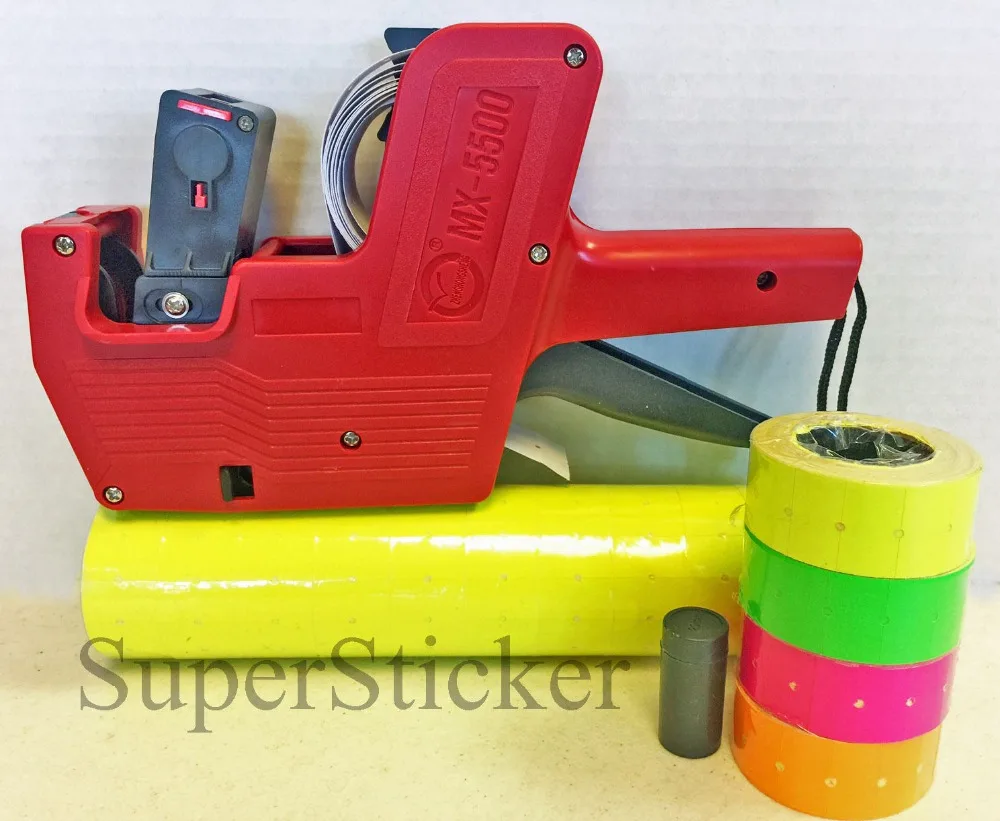 

[ Fly Eagle ] MX-5500-8-Digits-Price-Tag-Gun-Labeler-Labeller-5000-Yellow-labels-Free-Gift