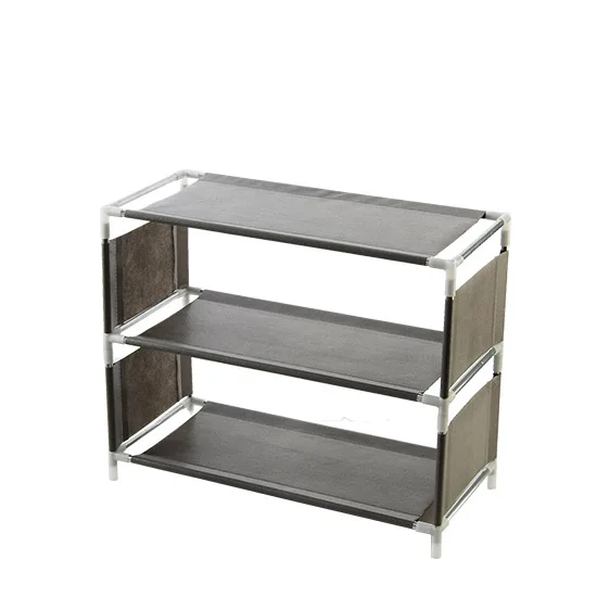 Gray 3 layers Стеллаж для обуви из нетканого материала обувной органайзер для хранения на полке 3/4/5 ярусов стойка полки для обуви шкаф экономии пространства легко Применение - Цвет: Gray 3 layers
