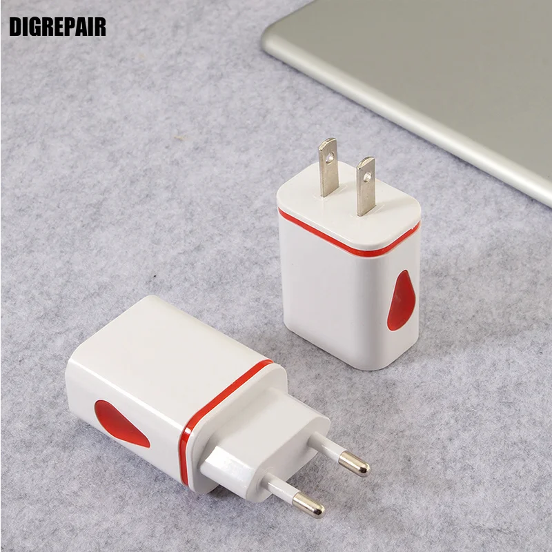 Двойные USB-порты с вилкой Стандарта США и ЕС зарядное устройство USB со