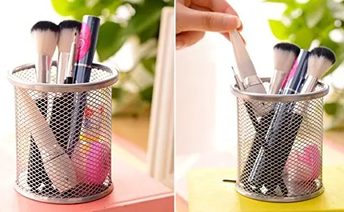 2 шт. Серебряная сетка ручка карандаш Коллекция держатель сортировщик стол