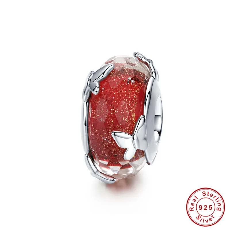 Браслет Pandora,, 925 пробы, серебро, морская Русалка, звезда, бабочка, стеклянные бусины, S925, сделай сам, циркон, Маргаритка, пчела, подвески