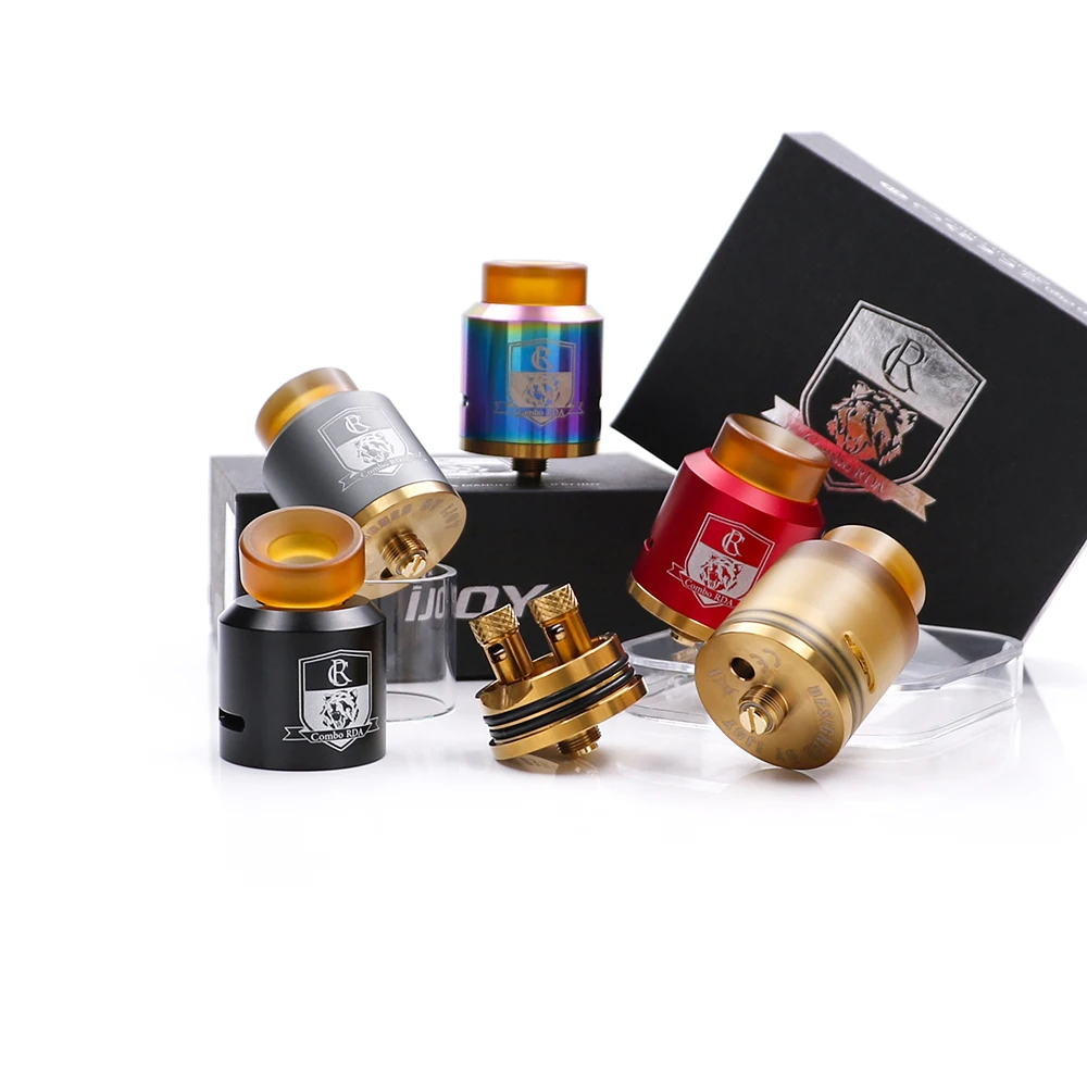 Original IJOY Combo RDA Tank 25mm Bottom Airflow System &amp Innovative Spring Design Deck COMBO Vs RDTA 5S E-Cig Atomizer | Электроника
