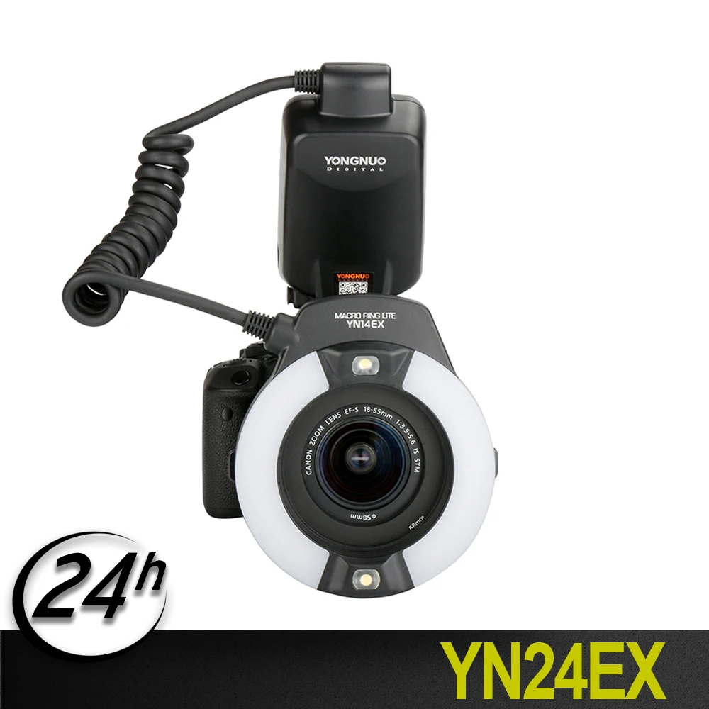 Yongnuo YN24EX E TTL зарядка Twin Lite Макросъемка Speedlite для камер Canon с двойной головкой