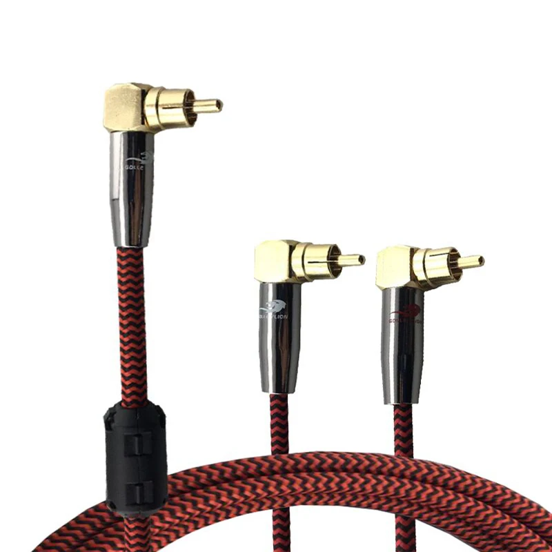 Аудиокабель Hifi с RCA на 2 сплиттера кабель для усилителя декодера сабвуфера