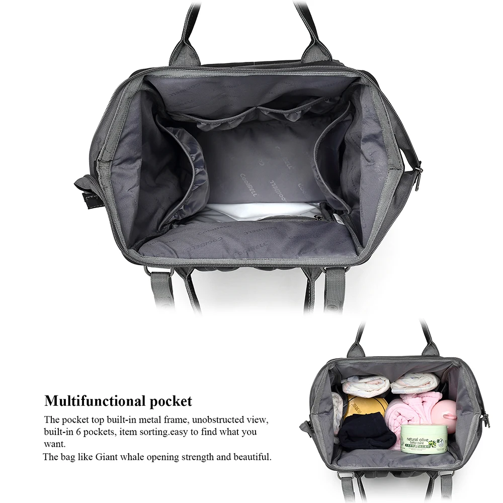 Сумка для мам CoolBELL Многофункциональный нейлоновый водонепроницаемый рюкзак