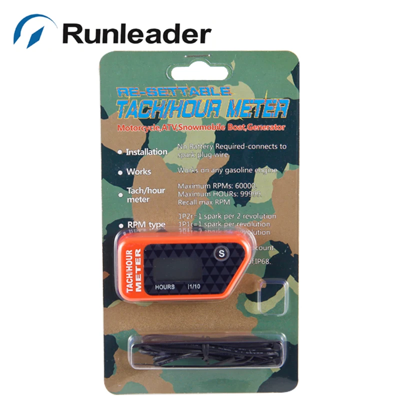 Цифровой переустановка индуктивный тахометр счетчик часов для газового