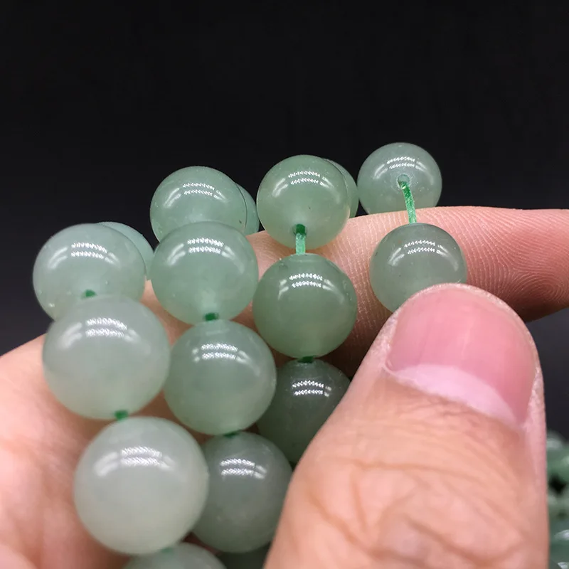 Оптовая продажа бусины из натурального зеленого камня авантюрин круглые