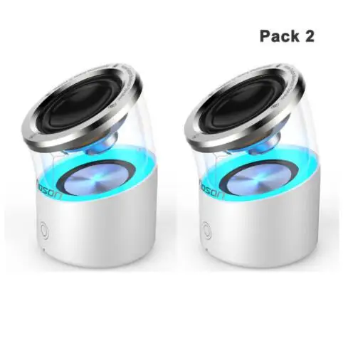 white-X2 Vidson i3 динамик s TWS прозрачный динамик Bluetooth 4,2 трубка светящийся портативный Bluetooth динамик для iPhone Звук-светильник динамик - Цвет: white-X2