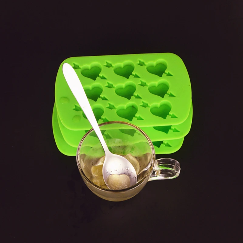 9 сердце Форма сетка для льда силикона прессформы экономического Творческий