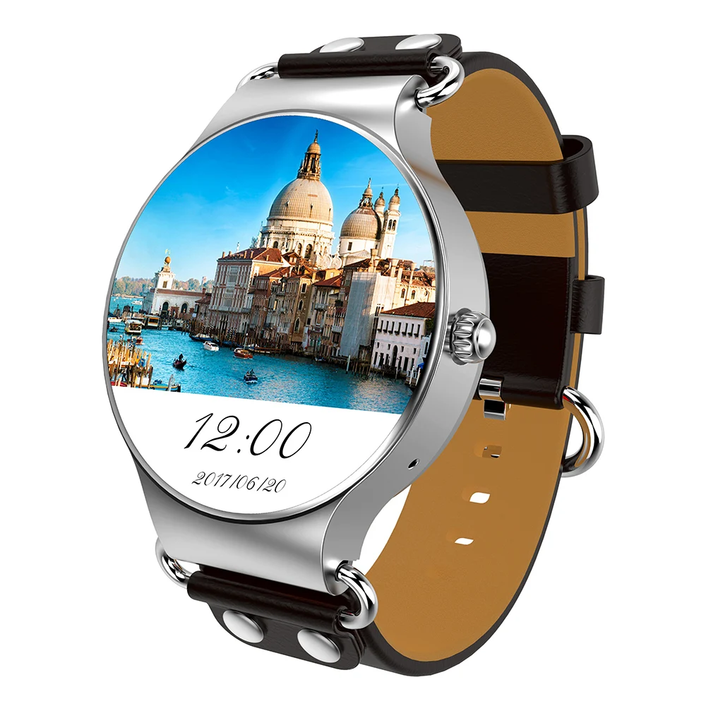 Новый KingWear KW98 3g Смарт часы телефон Android 5 1 39 ''MTK6580 4 ядра 0 ГГц 8 Гб Встроенная