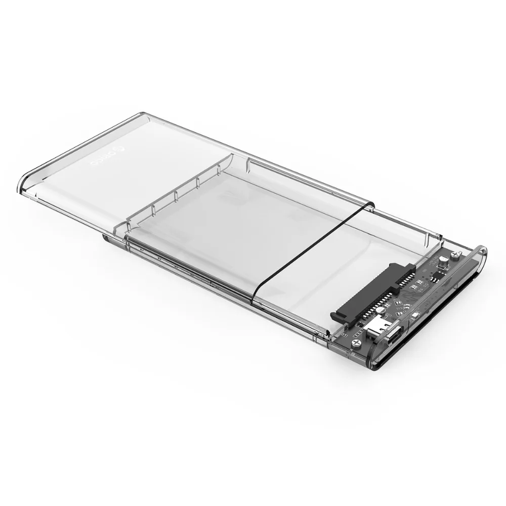 ORICO 2,5 дюймовый прозрачный корпус для жесткого диска type-C USB3.1 Gen2 type-C Внешний чехол для жесткого диска 4 ТБ большой объем инструмент бесплатно