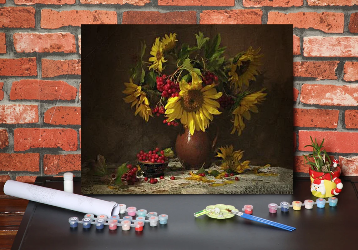 New Acrylic Flower DIY Painting By Numbers Oil Calligraphy Modern Canvas Home Decor Christams | Дом и сад