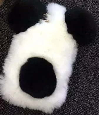 5 With ear tail Чехол с кроличьим мехом и пандой для samsung galaxy A90, 5G,, A7, A8 plus, s9 plus, A40, A50, A70, милый мультяшный теплый Пушистый Плюшевый чехол - Цвет: 5 With ear tail