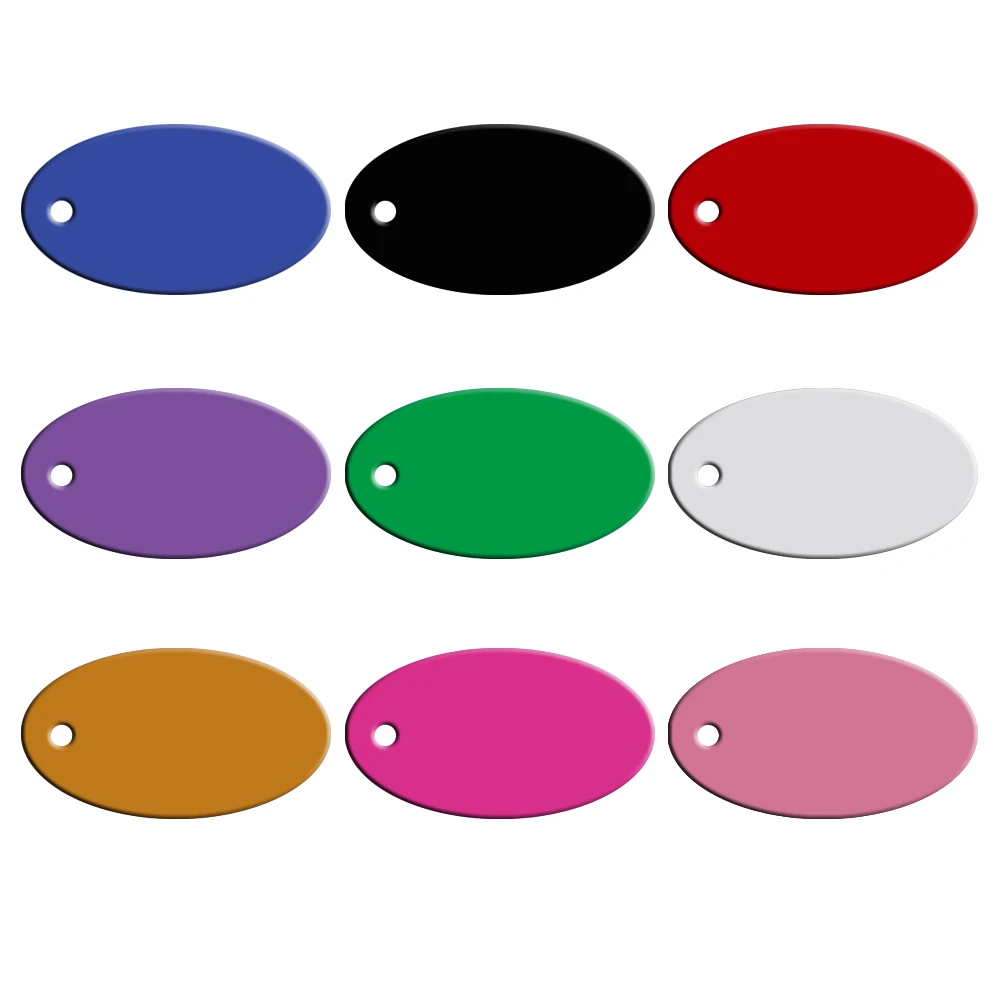 Mixed 9 colors 20 шт./лот, персонализированные ошейники для собак, аксессуары для щенков, кошек, именная бирка, подвеска на заказ, алюминиевые идентификационные бирки для домашних животных, выгравированные двухсторонние - Цвет: Mixed 9 colors