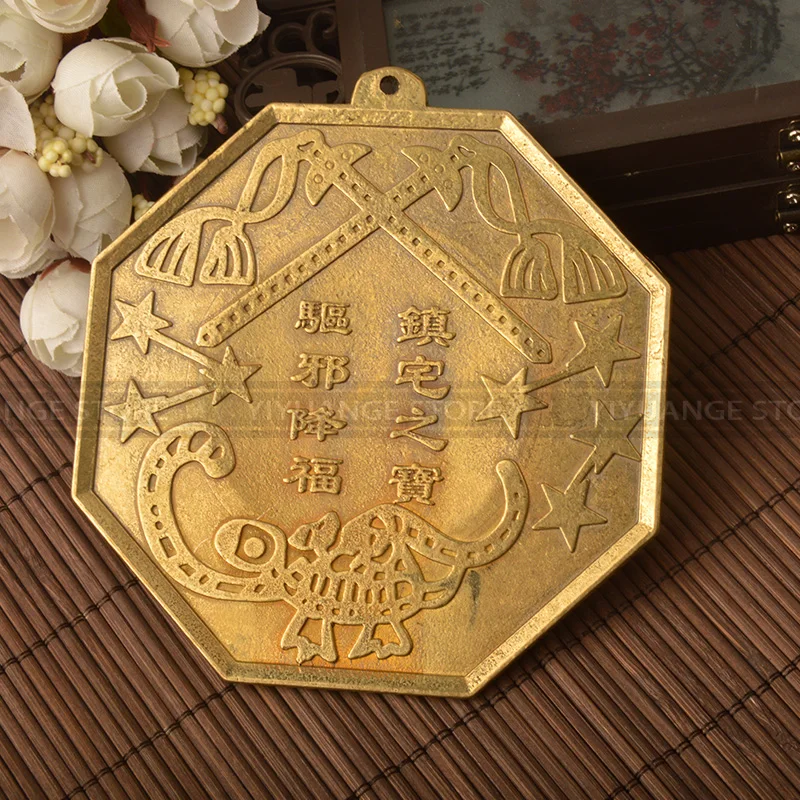Китайское вогнутое Выпуклое медное зеркало Багуа Fengshui размером 14 см Настенное