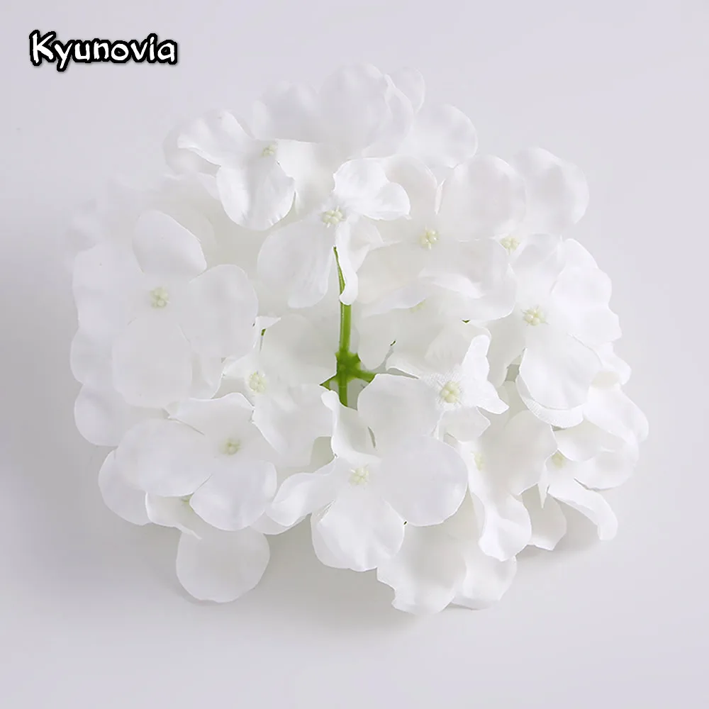 Kyunovia 50 шт. искусственная шелковая Гортензия Цветок голова шар Хризантема Свадебный путь домашний отель DIY цветок стены аксессуары KY34
