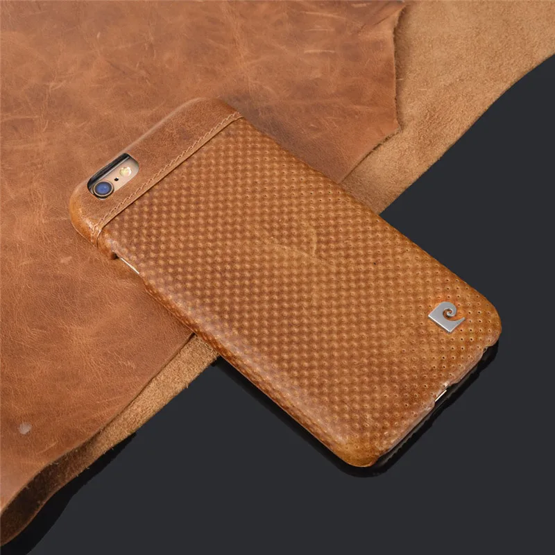 Твердый чехол из натуральной кожи для iPhone 6/6s 6/6s Plus 7/7 plus, Новое поступление, модная ультратонкая задняя крышка - Цвет: Brown
