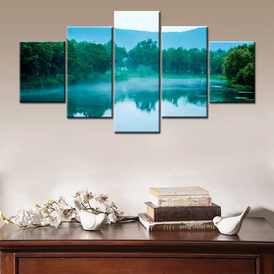 Настенная картина с изображением дерева домашний декор для стен тропический лес