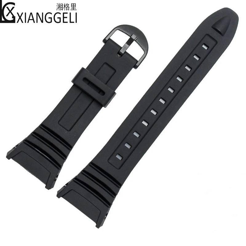 Watch Accessories Silicone Strap for Casio casio Rubber W-96H Electronic Black Men's Sport Waterproof | Наручные часы