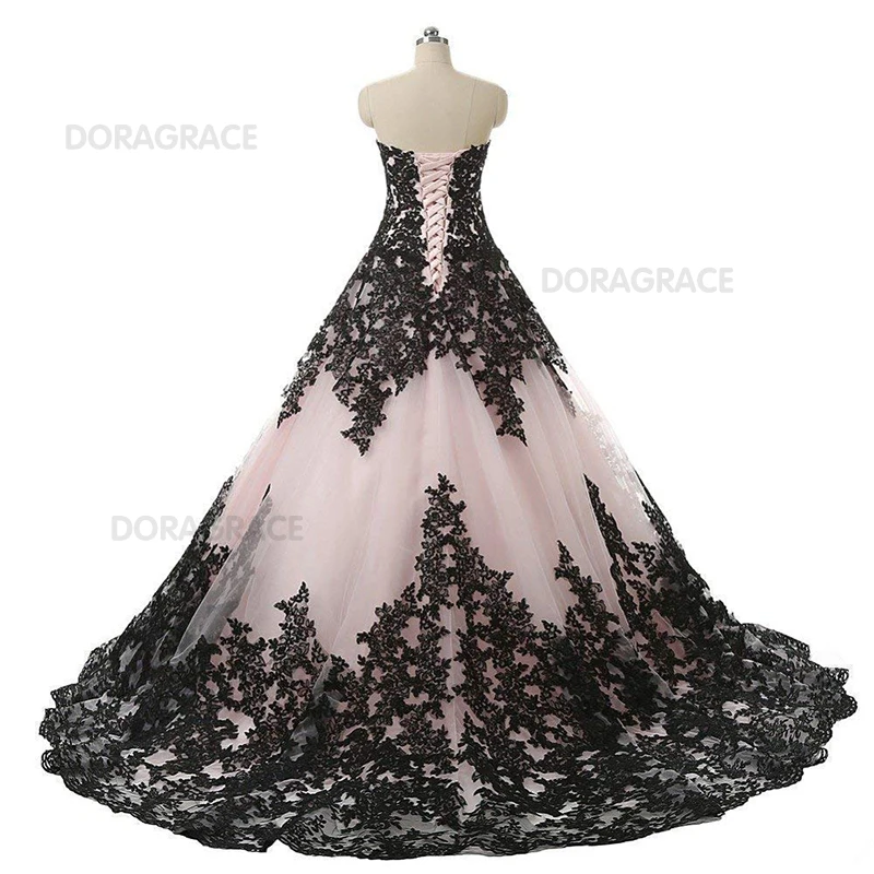 Doragrace Glamorous A Line Applique Lace Evening Gowns Prom Dresses Plus Size | Свадьбы и торжества