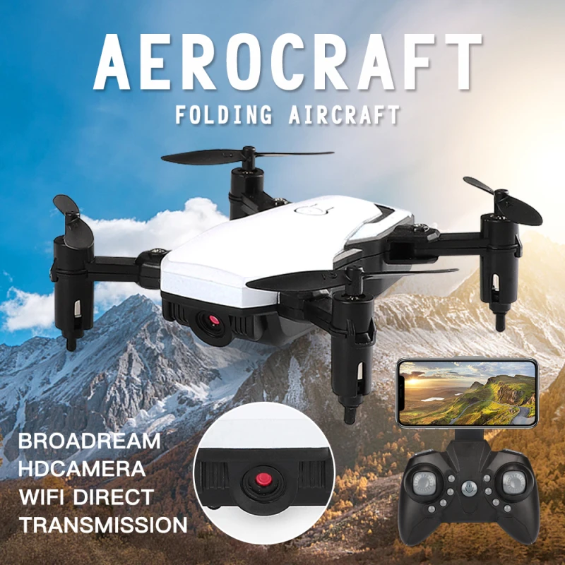 

480P 720P 2.4G WiFi FPV Quadcopter Foldable RC Drones HD aerial photography Altitude Hold Mini Drone LED night flight Lighting