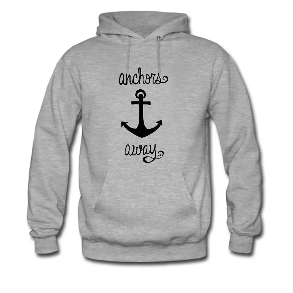 Якорь мужская Толстовка С Капюшоном индивидуальные Swea Новинка DIY Печать Sweas|sweatshirt