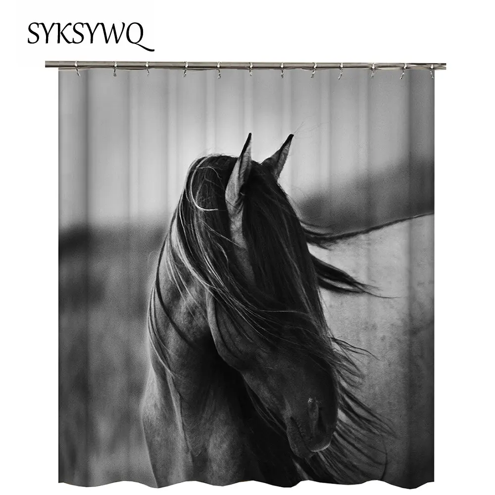 Занавеска для душа Лошадь ванной комнаты | Дом и сад