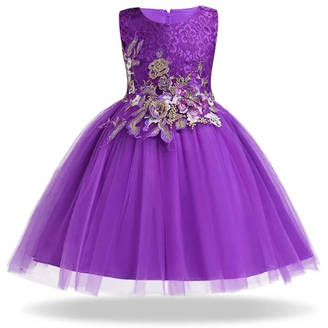 2018 Kids Tutu Birthday Princess Party Dress for Girls Infant Lace Children Bridesmaid Elegant Girl baby Clothes | Детская одежда и