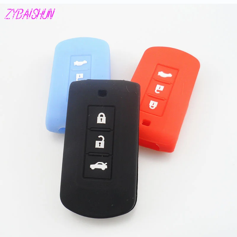 Силиконовый чехол для ключа Mitsubishi Mirage ASX Lancer 10 Outlander Colt Grandis Remote Keys box car stying|Футляр