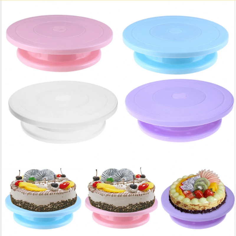 1Pc Baking Tool Cake Turntables Rotating Anti-skid Round Cake Stand DIY Cake Decorating Tools Rotary Table Baking Kitchen Tools