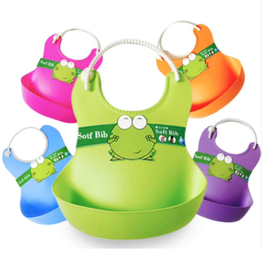 Mochoo Kids Silicon Bib Baby Children's Summer Adjustable Waterproof Feeding Tools Boy Girl Bibs apron | Детская одежда и